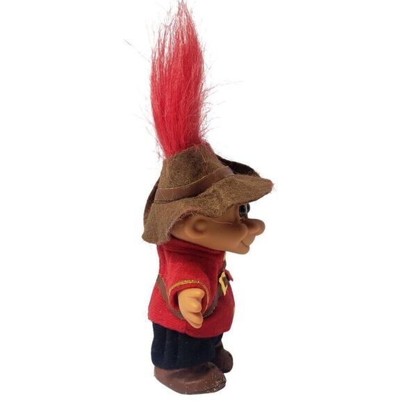 Vtg Russ Troll Doll 5" Canadian Mountie Rare Red Hair Around the World Series 90 - Picture 4 of 5